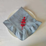serviettes coton orange gris bleu rose beige classiques fronces décoration table festive noël