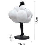 ornement sculptural figure humaine nuage abstrait moderne noir blanc intérieur décoration maison