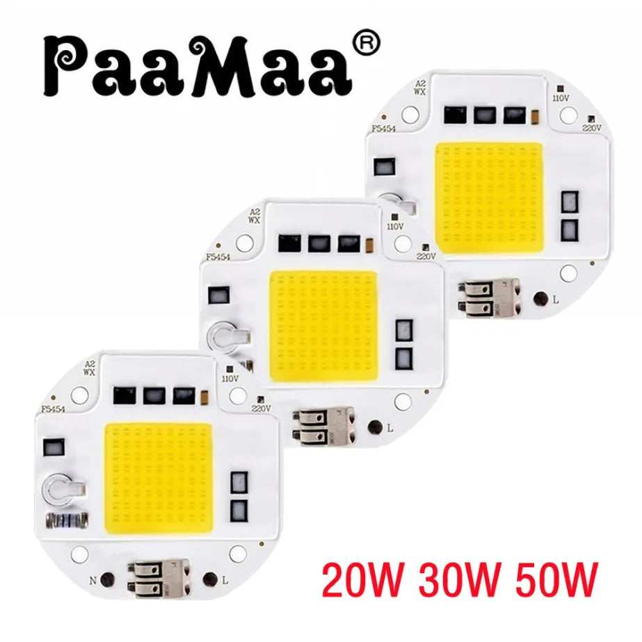 chip led cob 20w 30w 50w blanc jaune full spectrum grow light phyto lampe