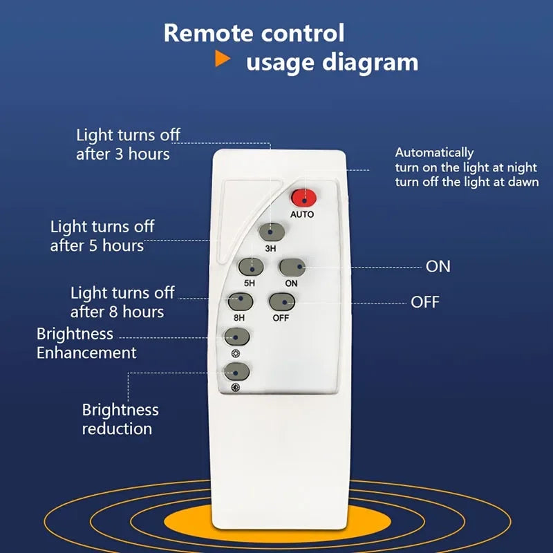 lumière solaire led moderne ip67 noir blanc panneau solaire télécommande capteur mouvement