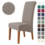 housse chaise mariage tissu carreaux beige moderne adhésif XL salon restaurant