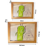 cadres photo bois enfants dessins animaux paysages aimants minimaliste rustique