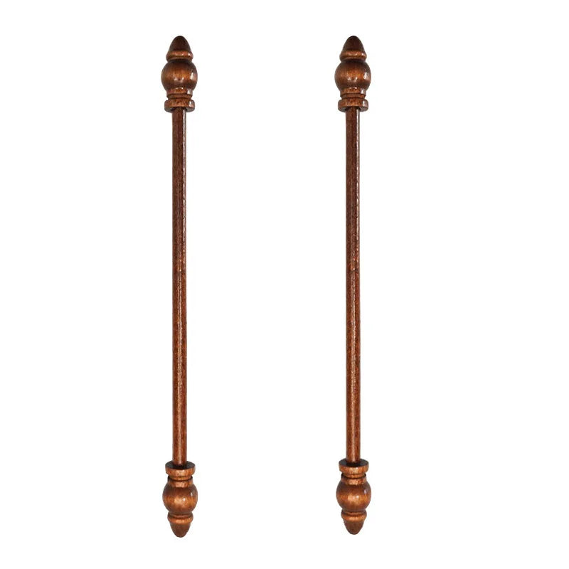 perches rideau bois marron clair texture naturelle classique sans fixation visible 18cm pièces