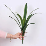 plantes artificielles feuilles vertes modernes decoration exterieure balcon 43cm 53cm 55cm set pièces
