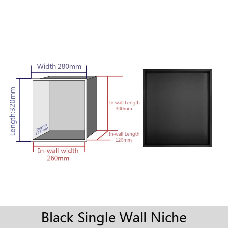 niches murales acier inoxydable noir or trois étages moderne salle bain chambre