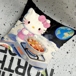 housse coussin décorative motif hello kitty rose blanc coton cartoon salon lit