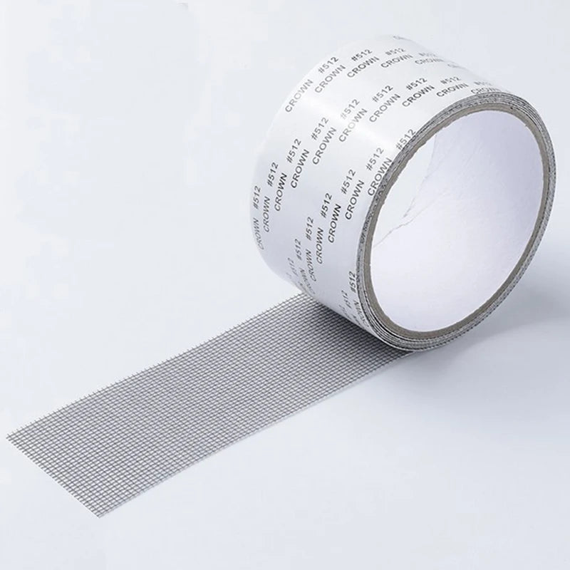 ruban adhésif réparation moustiquaire fenêtre anti insectes maille grise blanc utilitaire