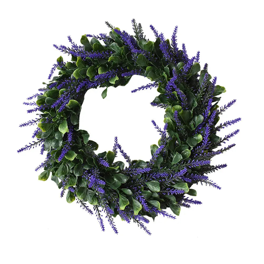guirlande artificielle lavande violette décoration extérieure rustique feuilles vertes fleurs lavande artificielles champêtre decoration