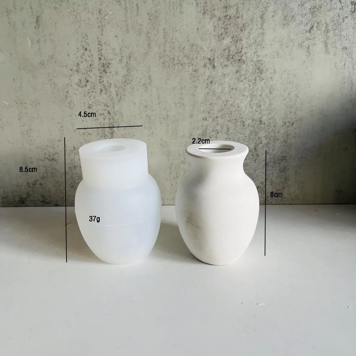 vases silicones blancs minimalistes opaques simples bougeoirs egouttage fleur arrangement