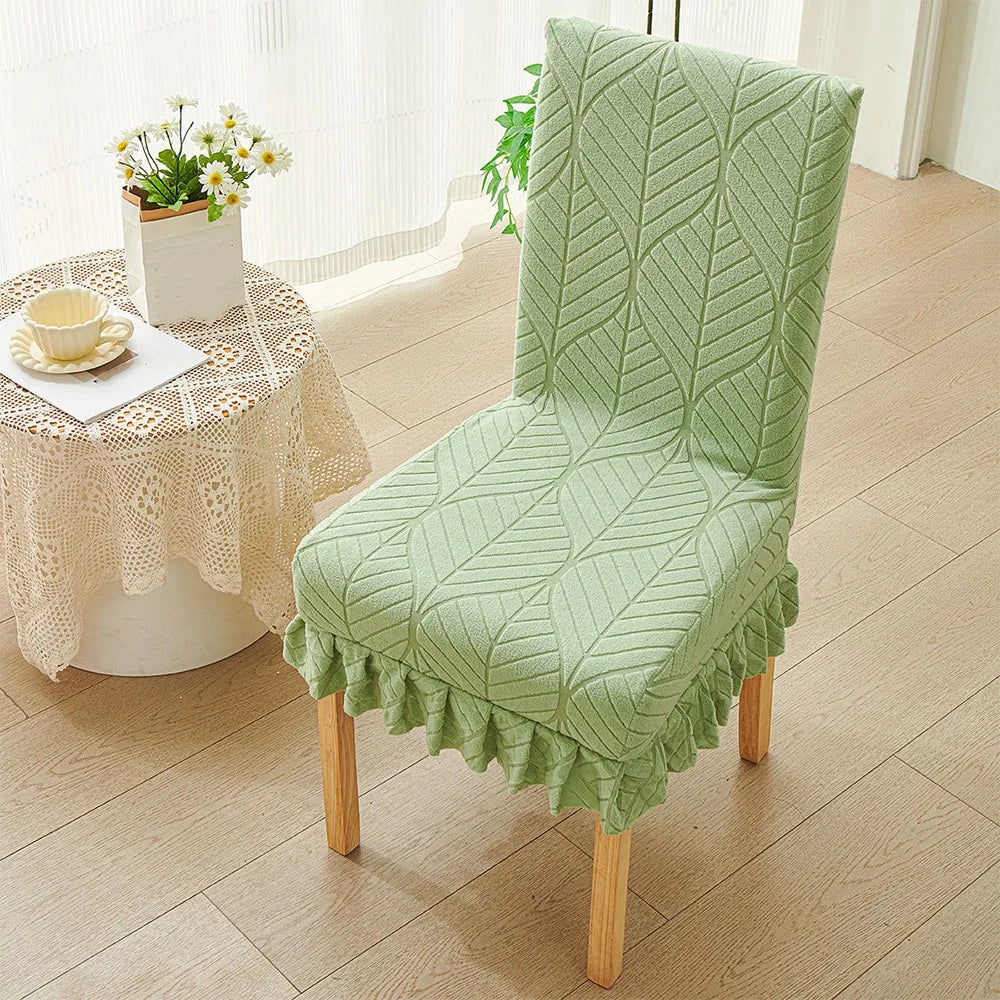 housse chaise classique rayures vert clair beige gris bleu marine polyester coton ruffles