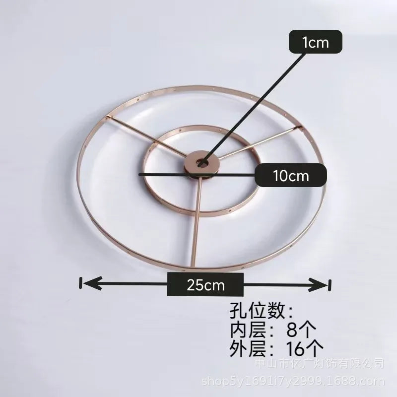 cadre lampe or rose argenté moderne minimaliste eyelets structure sectionnée