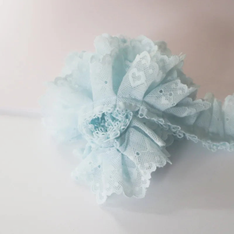 ruban dentelle rose clair blanc bleu clair jaune clair vintage 5m 5.2cm écologique mariage