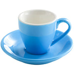 tasses céramique porcelaine sous tasses couleur unies moderne respectueux environnement bleu vert orange jaune