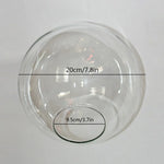abat jour verre transparent moderne diamètre 13cm 15cm 18cm 20cm 25cm