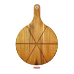 planche pizza bois acacia grain visible ligne gravée marron rustique