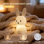 lampe table lapin blanc moderne veilleuse tactile sans fil certification rohs lumière douce chambre