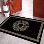tapis moderne antidérapant noir gris marron motifs géométriques floraux résistant rides polyester