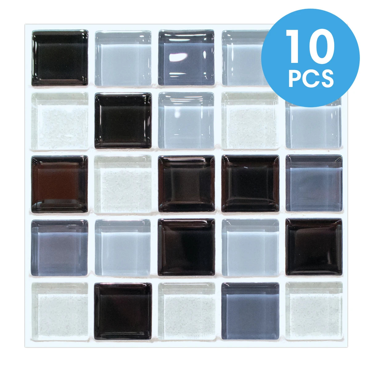 carreaux mosaïque adhésifs modernes 20x20cm imperméables antimoisissures résistants feu 10 feuilles