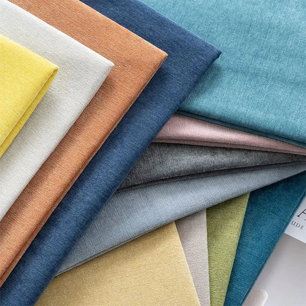tissu chenille polyester antidérapant moderne rustique coussins couvertures matériaux bricolage gris bleu orange beige