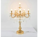 lampe poser or argent ornements baroques cristal led classique baroque