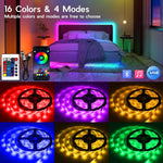 ruban led flexible multicolore moderne télécommande chargeur usb adaptateurs variés 5m