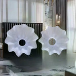 cache lampe moderne blanc rayures ondulées opaque suspension pièce table e27 cloche orchidée bricolage