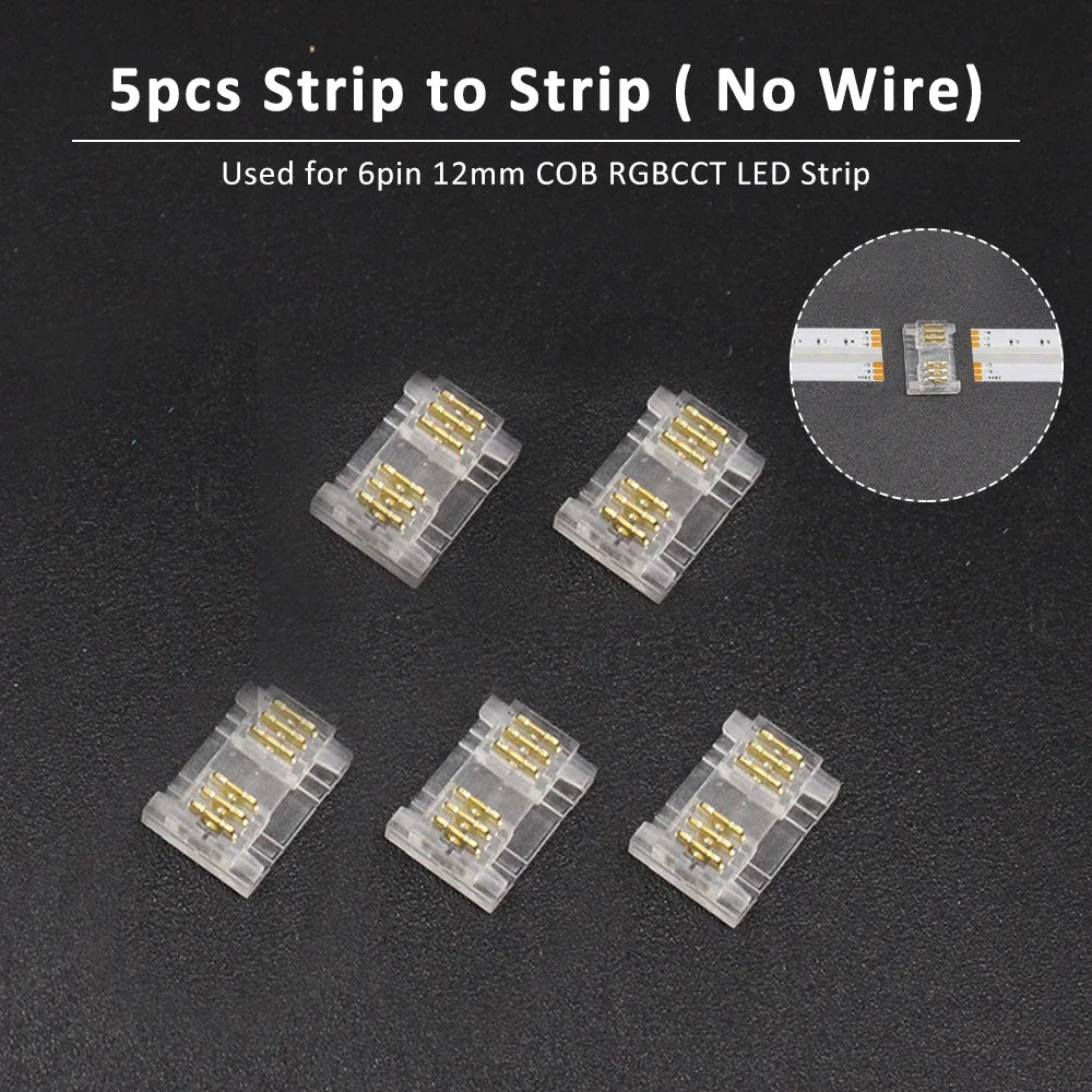 connecteurs rubans led transparent clips câbles couleur moderne facileRGBOCCTBPCOB