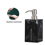 distributeur savon liquide céramique marbre blanc noir vert moderne salle bain parfum fleurs séchées