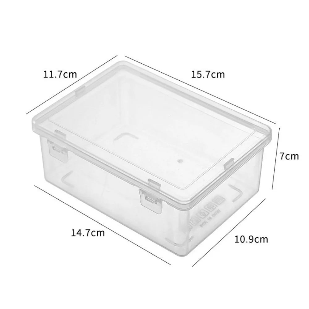 boîtes rangement transparentes modernes réutilisables pvc clips fermeture multifonctionnelles articles câbles organiser sans motif
