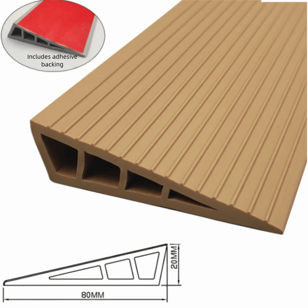 tapis seuil noir rayures moderne adhésif pvc imperméable maison entrée
