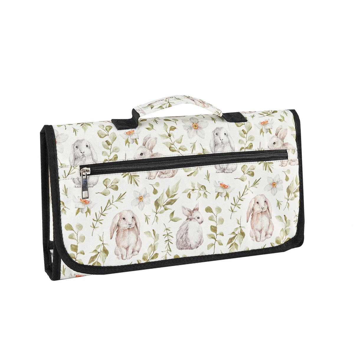 Sac langer pliable noir arrows moderne poches accessoires pratique poignée