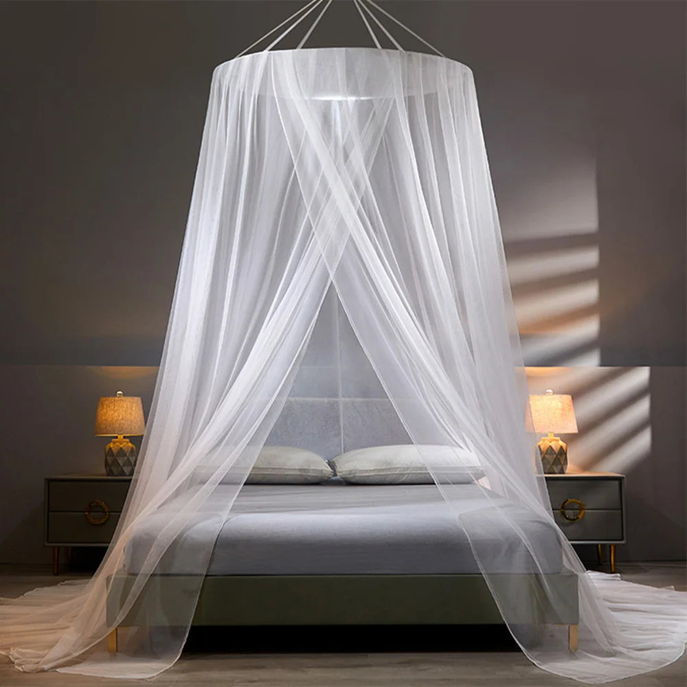 moustiquaire dôme suspendu transparent décoration romantique lit adulte polyester insecticide traitéextérieur camping voyage
