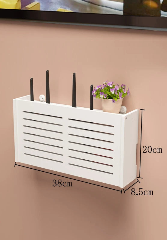 cache réseaux souriant wifi antennes décoration moderne blanc ventilation grille