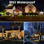 projecteurs led extérieurs modernes noirs 16 millions couleurs télécommande ip65 étanches 12 ensembles tringles