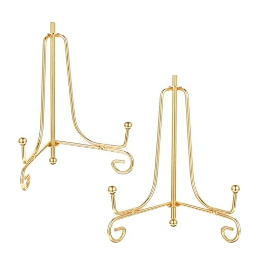 supports assiettes réutilisables or argent modernes clips élégants 10 12 cm