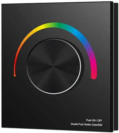 interrupteur led noir blanc ronde moderne rgb strip contrôleur gradation
