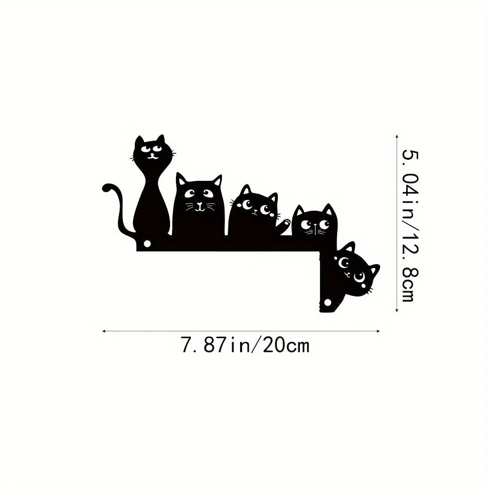 décoration murale chats noirs silhouettes expression faciale ludique minimaliste décoration intérieure animaux expresse