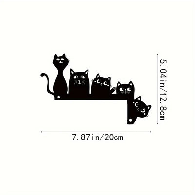décoration murale chats noirs silhouettes expression faciale ludique minimaliste décoration intérieure animaux expresse