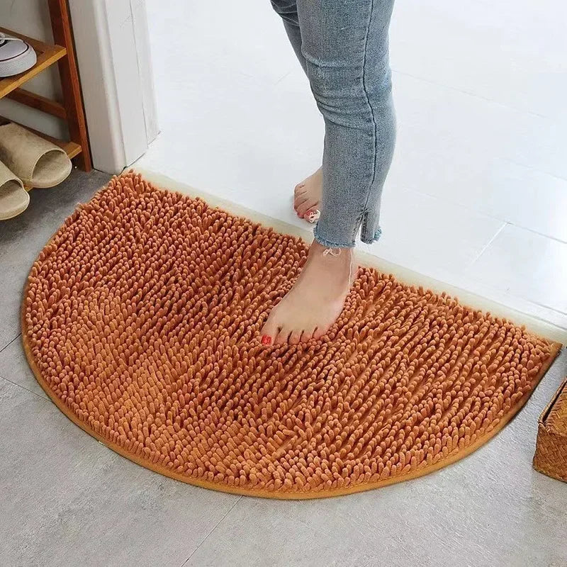 tapis solide polyester antidérapant moderne rose violet marron gris clair salon chambre
