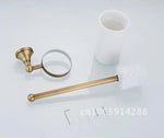 toilette brosse support mural cuivre or blanc classique durable rond lisse opaquet