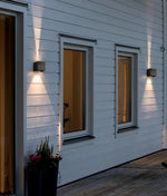 lampe murale led moderne étanche ip65 6w 12w noir blanc verre borosilicate