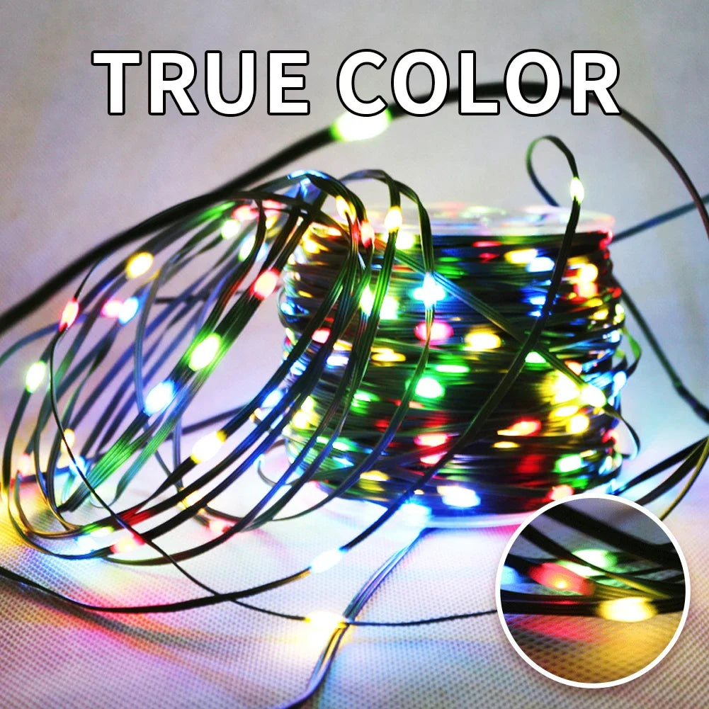 guirlandes lumineuses extérieures 100m 800leds multicolore flexible diy fêtes noel mariage
