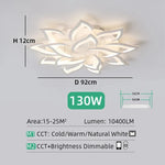 plafonnier led moderne fleur lotus blanc télécommande différentes couleursflux lumineux réglable garantie an