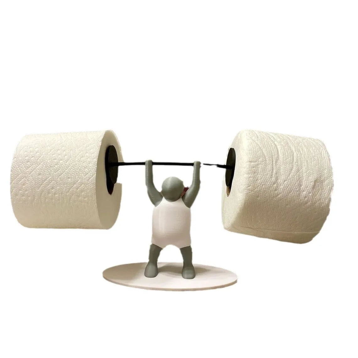 support papier toilette humoristique plastique gris blanc adhésif salle bain chambre toilette
