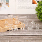 vases porcelaine transparents rayures verticales modernes accessoires maison poupée décoration chambre fleurs sèches