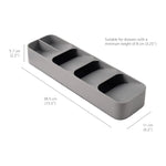 organisateur tiroir couverts multifonction gris blanc moderne réutilisable fourchettes cuillères couteaux spatules