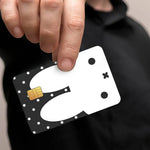 autocollants protection cartes credit transport commun dessin animal mignon points etoiles blanc noir adhésifs