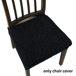 housse chaise gris clair feuilles stylisées élastique moderne protection siège polyester