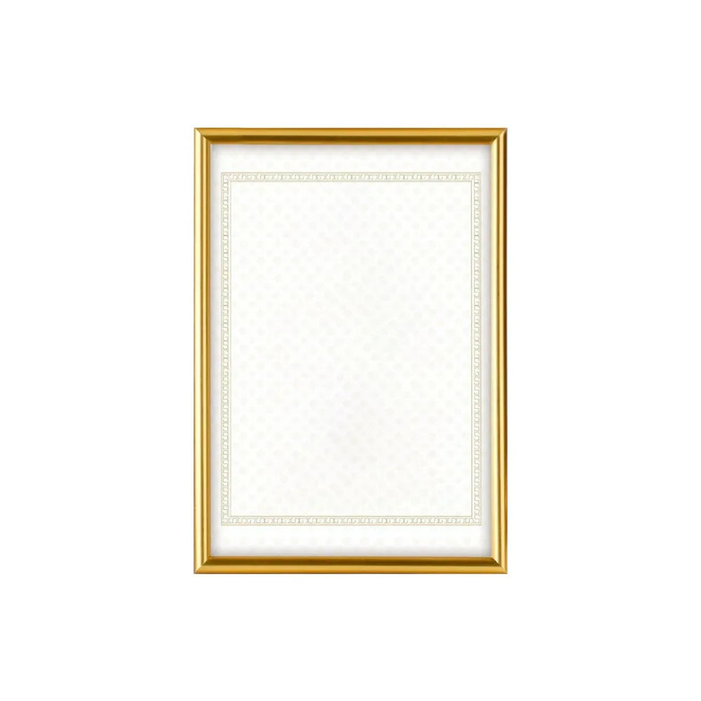 Cadre tableau A4 classique bordure géométrique couleurs bleu marine rouge doré argenté