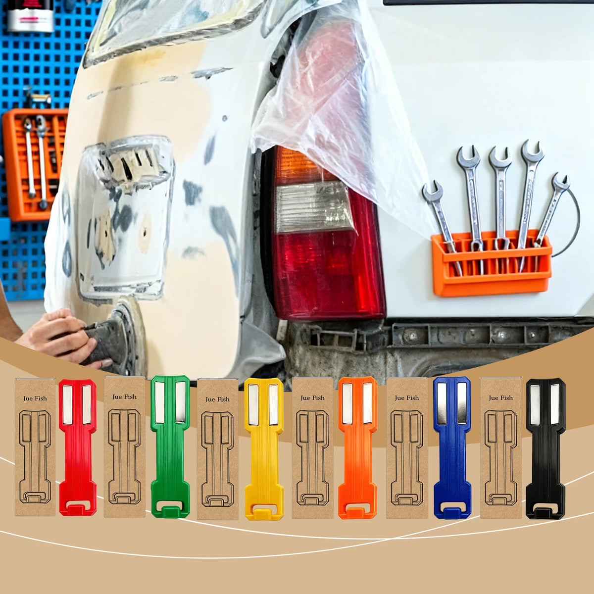 organisateur mural support aimanté bouteilles peinture outils garage multiple couleurs portatif réutilisable